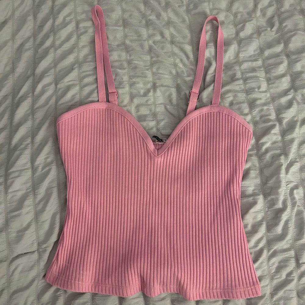 pink zara tank
